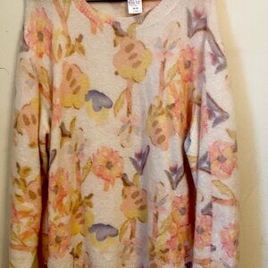Floral Women's Sweater in Soft Pastels